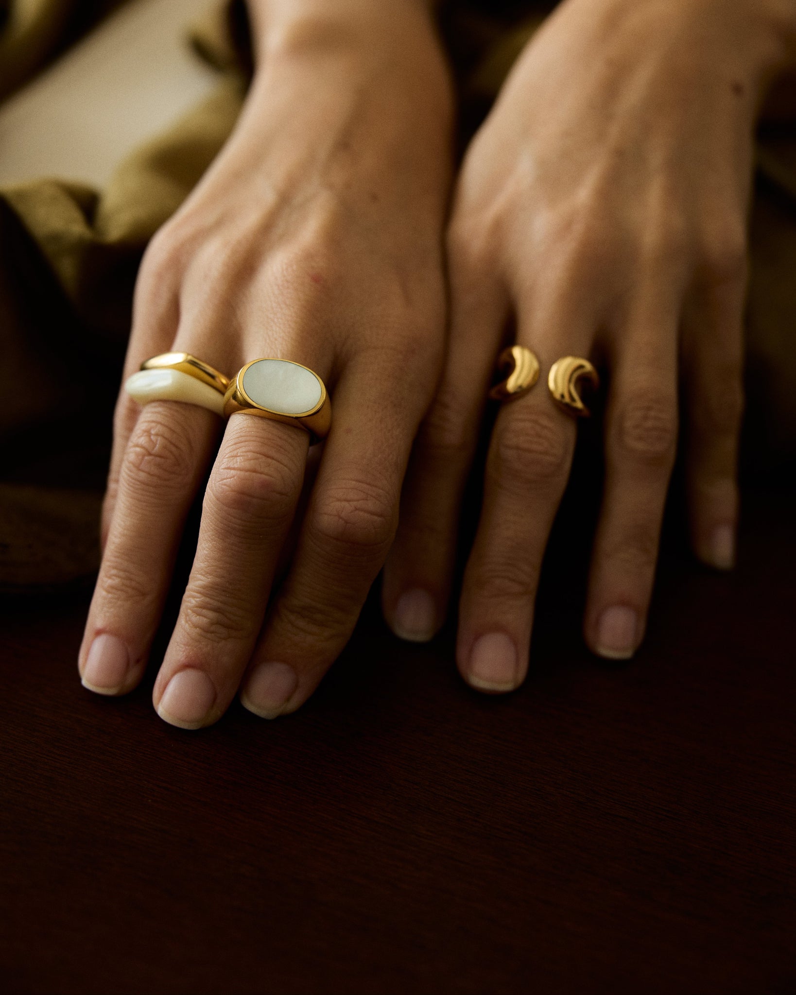 Golden ring / BIG DOUBLE LINE ring