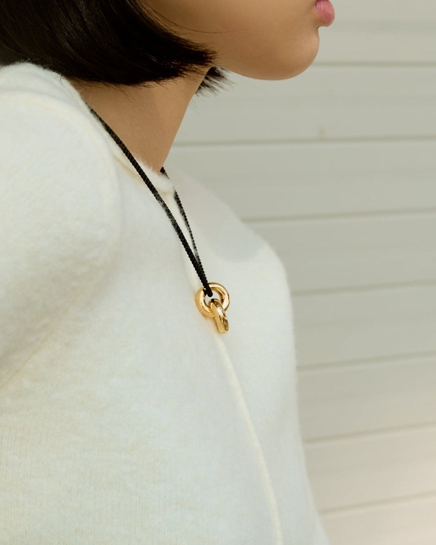 Golden pendant / DOUBLE DONUT