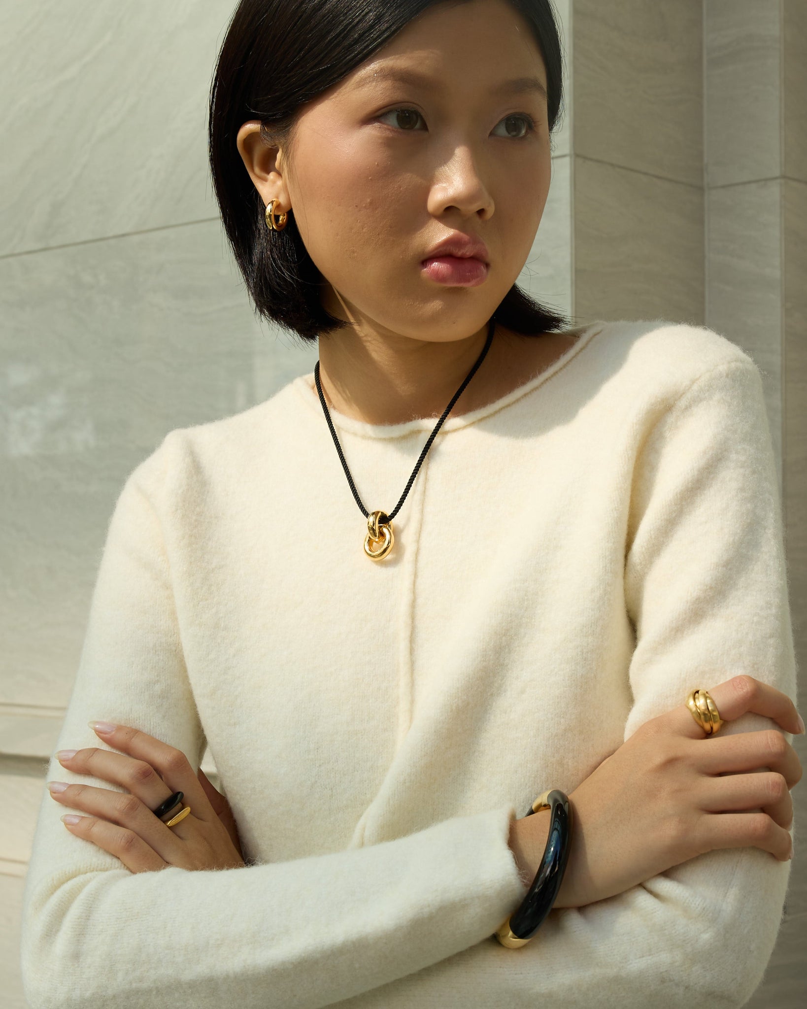 Golden pendant / DOUBLE DONUT