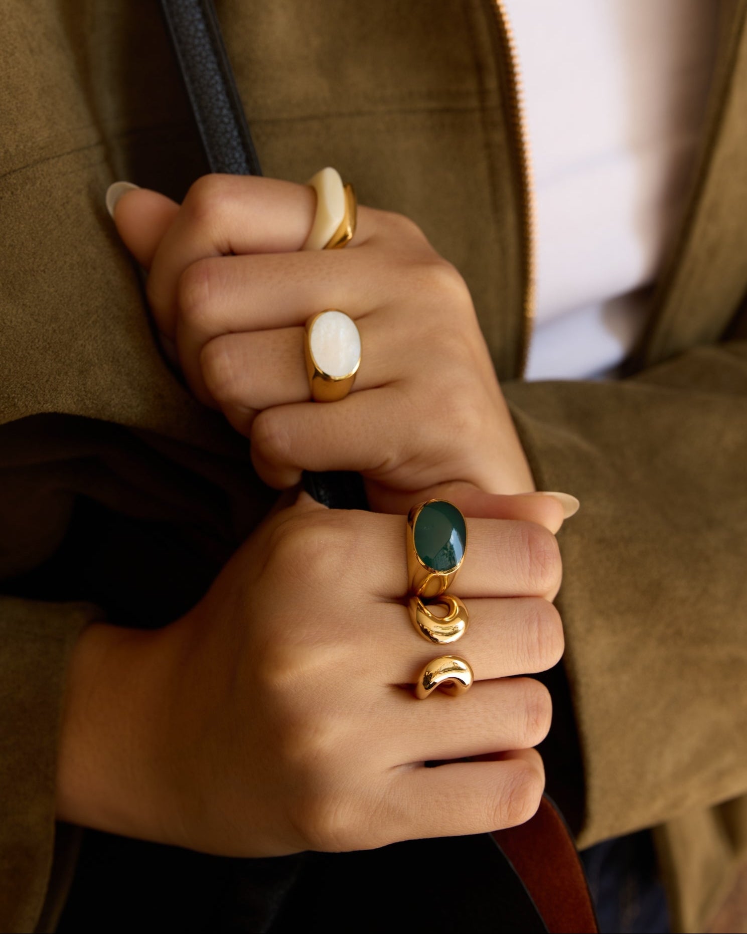 Golden ring / BIG DOUBLE LINE ring