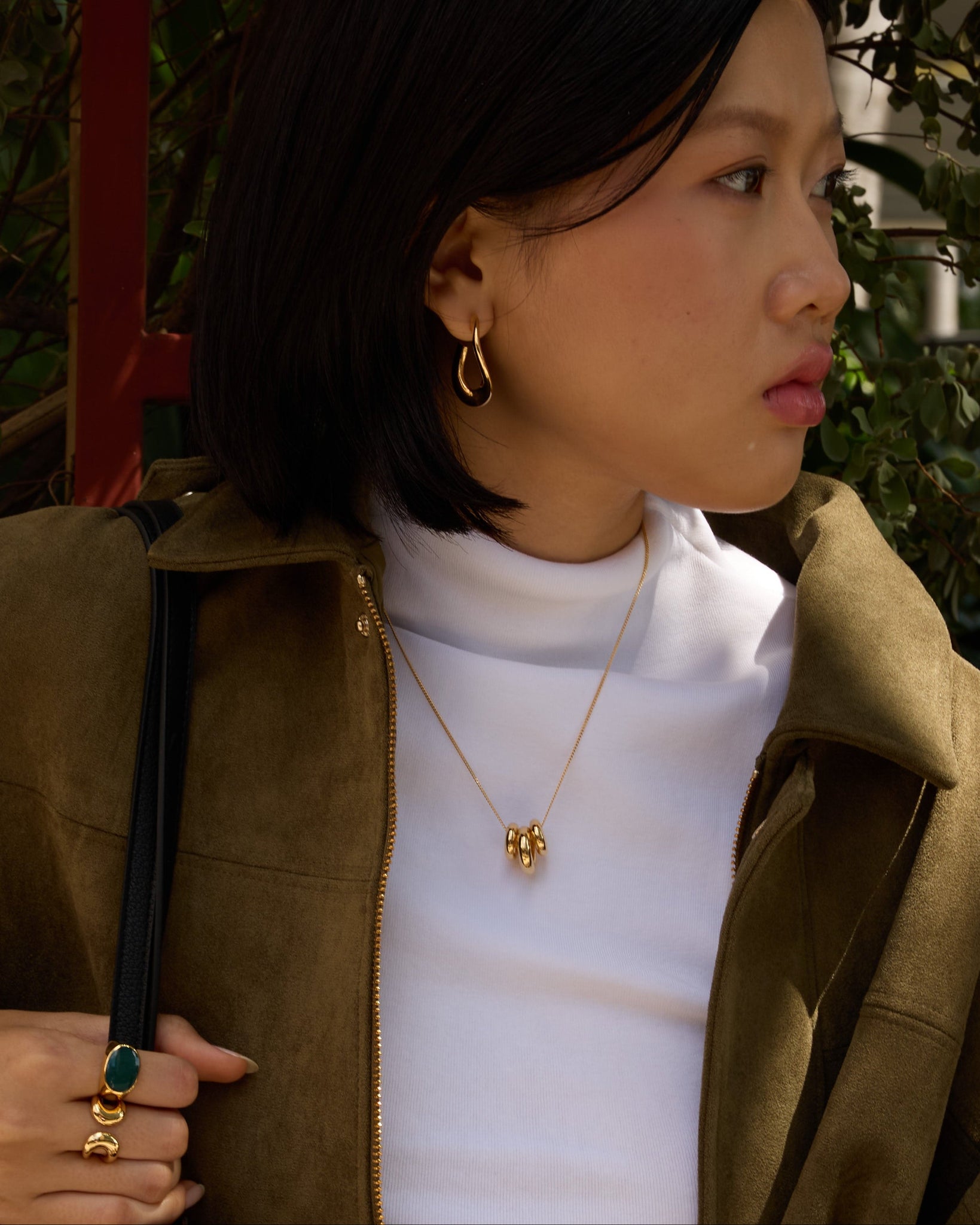 Golden pendant / TRIPLE DONUT