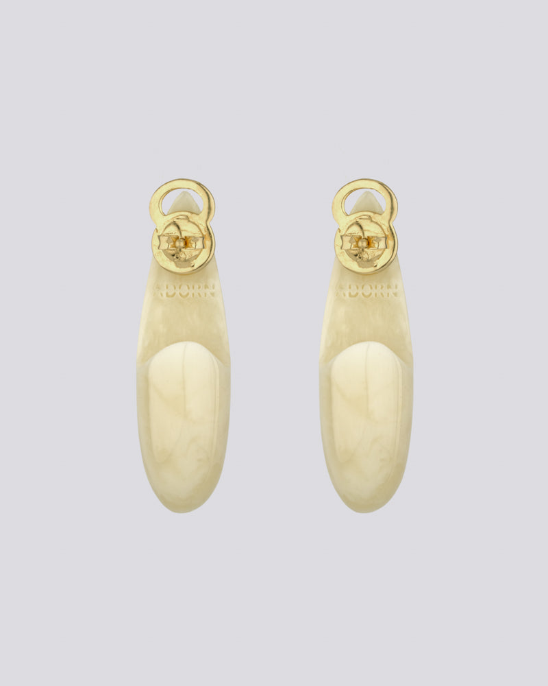 White natural earring | BIG DROP