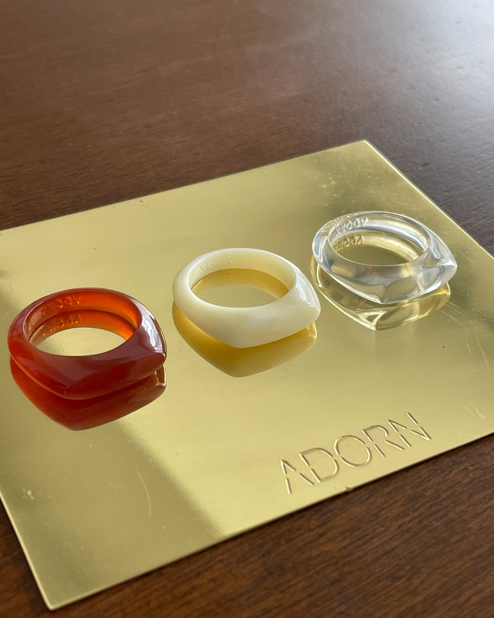 Recycled resin ring / BAGUETTE