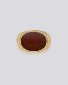 Golden signet ring / CARNELIAN