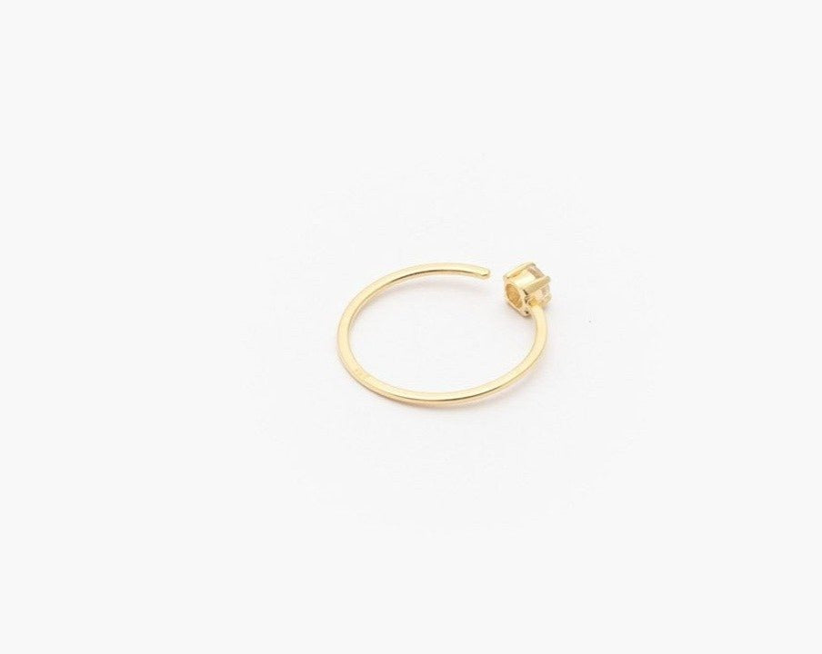 Gold & Gold-Vermeil natural diamond ring / ONE SIDE