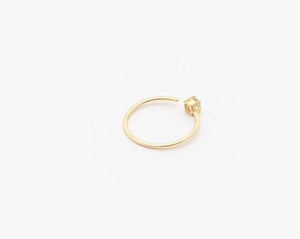 Gold & Gold-Vermeil natural diamond ring / ONE SIDE