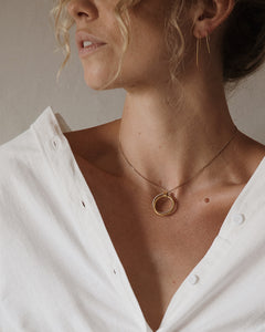 Gold-Vermeil & silver necklace / ECLIPSE