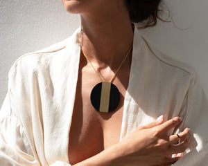 Gold-Vermeil horn necklace / MOON